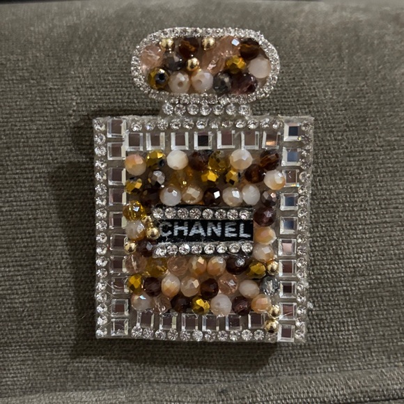 CHANEL Perfume Bottle Brooch Set - Gold, Silver, Brown - Picture 2 of 6